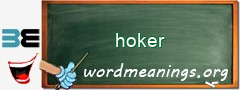 WordMeaning blackboard for hoker